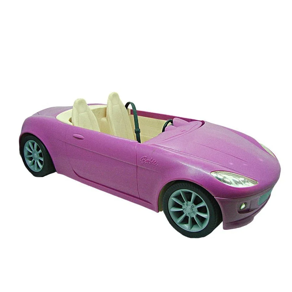 Mattel Large Barbie Convertible Just Married Car Purple Pink 2006 (K8665) 17x10